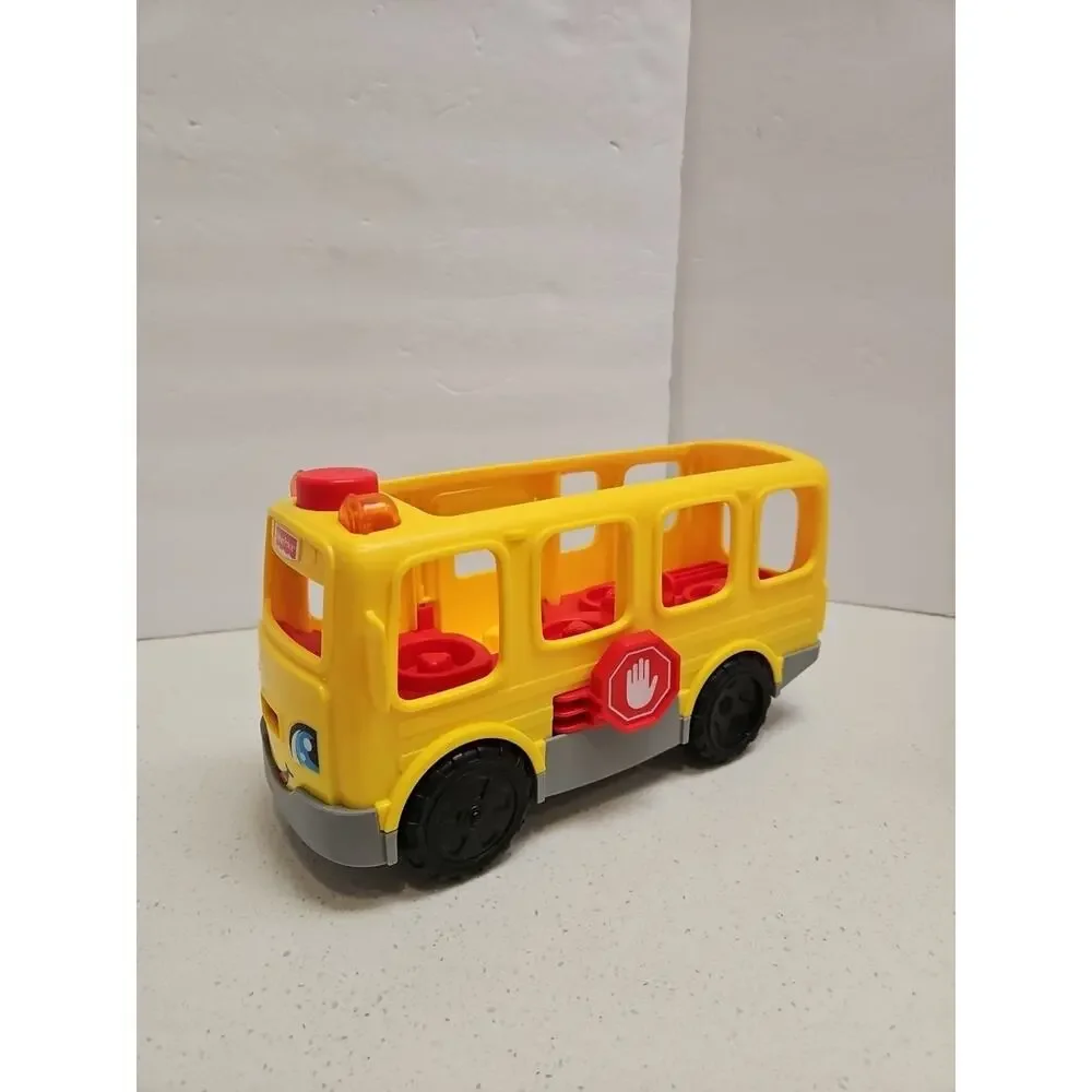 Fisher Price Little People Sit with Me School Bus 5 Figures Lights/Sounds‎ Works